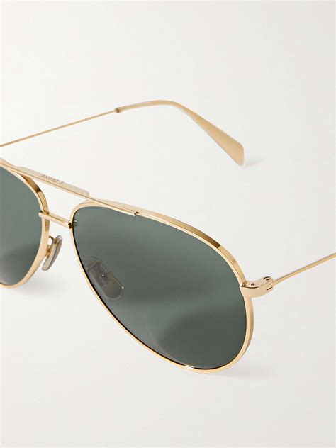 celine aviator sunglasses gold|Celine sunglasses case.